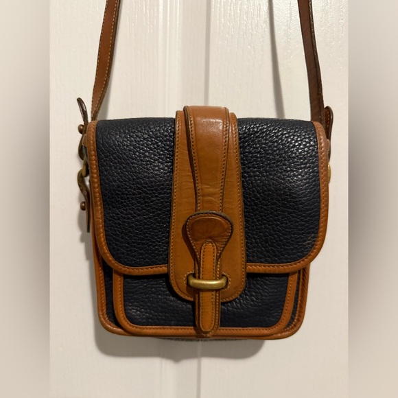Dooney & Bourke Handbags - Dooney & Bourke Blue and Brown Small Leather Bag